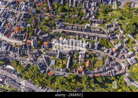 Vue aérienne, Zum Alten Schloss, Vieille ville, Arnsberg, Sauerland, Rhénanie-du-Nord-Westphalie, Allemagne, DE, Europe, photographie aérienne, Vue d'ensemble, œil d'oiseau v Banque D'Images