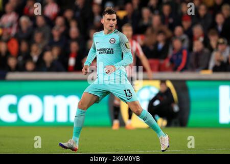 Lors du match de la Premier League Brentford vs Brighton et Hove Albion au Brentford Community Stadium, Londres, Royaume-Uni, 14th octobre 2022 (photo de Carlton Myrie/News Images) Banque D'Images