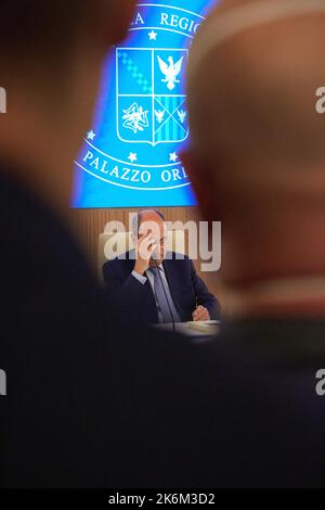 Palerme, Sicile, Italie. 14th octobre 2022. Nomination du nouveau Président de la région sicilienne, Renato Schifani, sénateur de Forza Italia, au Palais d'Orléans. (Credit image: © Victoria Herranz/ZUMA Press Wire) Credit: ZUMA Press, Inc./Alamy Live News Banque D'Images