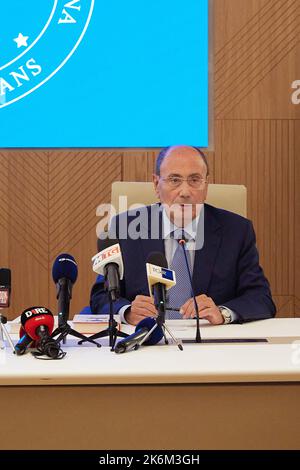 Palerme, Sicile, Italie. 14th octobre 2022. Nomination du nouveau Président de la région sicilienne, Renato Schifani, sénateur de Forza Italia, au Palais d'Orléans.RENATO SCHIFANI (image de crédit: © Victoria Herranz/ZUMA Press Wire) crédit: ZUMA Press, Inc./Alay Live News Banque D'Images