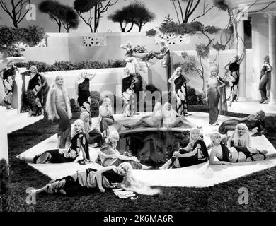 Production de grands ensembles, sur-ensemble du film, "scandales romains", United Artists, 1933 Banque D'Images