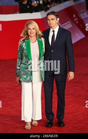 Rome, Italie. 13th octobre 2022. Les invités assistent au tapis rouge du film 'Colibrì' à l'ouverture du Festival du film de Rome à l'Auditorium Parco della Musica. Crédit : SOPA Images Limited/Alamy Live News Banque D'Images