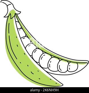 Dodle contour ouvert vert pois avec tache. Illustration de Vecteur