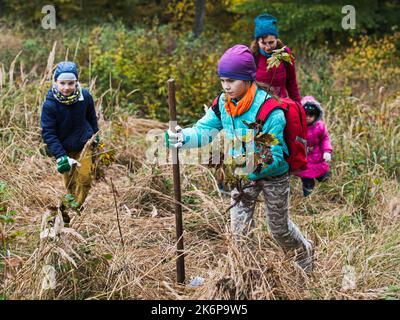 Brno, République tchèque. 15th octobre 2022. Journée de restauration des forêts publiques organisée par Lesy CR près de Brno - Vallée de Marianske, République Tchèque, 15 octobre 2022. Crédit : Patrik Uhlir/CTK photo/Alay Live News Banque D'Images