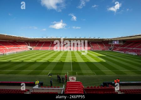 Middlesbrough, Royaume-Uni. 15th octobre 2022. Vue générale à l'intérieur du stade Riverside, en amont du match de championnat Sky Bet Middlesbrough vs Blackburn Rovers au stade Riverside, Middlesbrough, Royaume-Uni, 15th octobre 2022 (photo de James Heaton/News Images) à Middlesbrough, Royaume-Uni, le 10/15/2022. (Photo de James Heaton/News Images/Sipa USA) crédit: SIPA USA/Alay Live News Banque D'Images