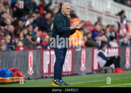 Middlesbrough, Royaume-Uni. 15th octobre 2022. Leo Percovich responsable de la carrière de gardien de Middlesbrough pendant le match de championnat Sky Bet Middlesbrough vs Blackburn Rovers au stade Riverside, Middlesbrough, Royaume-Uni, 15th octobre 2022 (photo de James Heaton/News Images) à Middlesbrough, Royaume-Uni, le 10/15/2022. (Photo de James Heaton/News Images/Sipa USA) crédit: SIPA USA/Alay Live News Banque D'Images