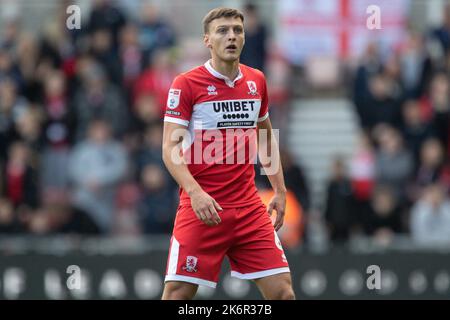 Middlesbrough, Royaume-Uni. 15th octobre 2022. DAEL Fry #6 de Middlesbrough pendant le match de championnat de Sky Bet Middlesbrough vs Blackburn Rovers au stade Riverside, Middlesbrough, Royaume-Uni, 15th octobre 2022 (photo de James Heaton/News Images) à Middlesbrough, Royaume-Uni, le 10/15/2022. (Photo de James Heaton/News Images/Sipa USA) crédit: SIPA USA/Alay Live News Banque D'Images