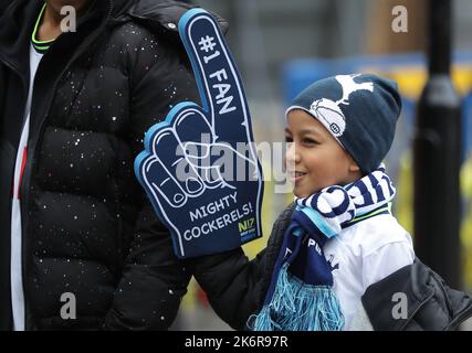 Londres, Royaume-Uni. 15th octobre 2022. Un fan de Tottenham avant le match de la Premier League au Tottenham Hotspur Stadium, Londres. Credit: Sportimage/Alay Live News Banque D'Images