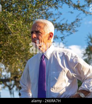 Orlando, Floride, États-Unis. 14th octobre 2022. Orlando, Floride, vendredi, 14 octobre 2022: Le candidat démocrate du gouverneur Charlie Crist tient un rallye de la génération Z pour le changement à Orlando, Floride. (Credit image: © Dominic Gwinn/ZUMA Press Wire) Banque D'Images