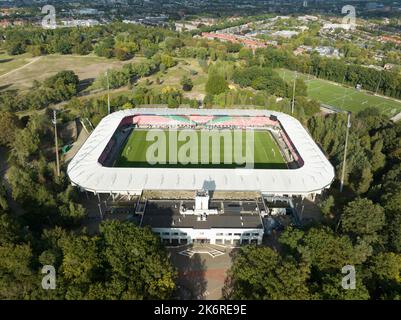 Nimègue, 21th septembre 2022, pays-Bas. Le stade de football Goffertstadion de Goffert dans la ville néerlandaise de Nimègue . la maison de Banque D'Images