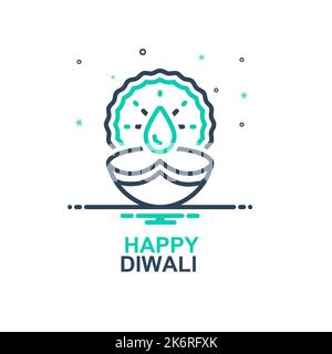 Salutations Diwali - festival de lumières Banque D'Images
