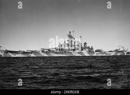 Photographie de l'USS Alabama (BB-60) Banque D'Images