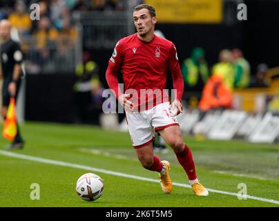 Wolverhampton, Royaume-Uni. 15th octobre 2022. Harry Toffolo de la forêt de Nottingham pendant le match de la Premier League à Molineux, Wolverhampton. Credit: Sportimage/Alay Live News Banque D'Images