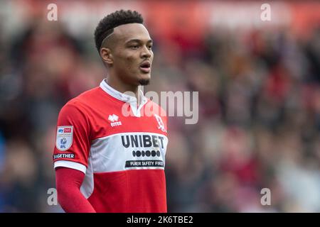 Middlesbrough, Royaume-Uni. 15th octobre 2022. Rodrigo Muniz #9 de Middlesbrough pendant le match de championnat de Sky Bet Middlesbrough vs Blackburn Rovers au stade Riverside, Middlesbrough, Royaume-Uni, 15th octobre 2022 (photo de James Heaton/News Images) à Middlesbrough, Royaume-Uni, le 10/15/2022. (Photo de James Heaton/News Images/Sipa USA) crédit: SIPA USA/Alay Live News Banque D'Images