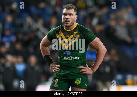 Angus Crichton d'Australie pendant la coupe du monde de rugby 2021 match Australie contre Fidji au stade Headingley, Leeds, Royaume-Uni, 15th octobre 2022 (photo de Craig Thomas/News Images) dans, le 10/15/2022. (Photo de Craig Thomas/News Images/Sipa USA) crédit: SIPA USA/Alay Live News Banque D'Images