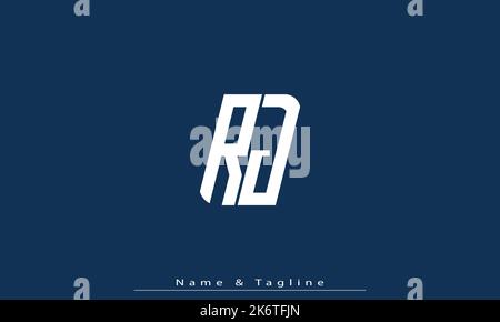 Lettres de l'alphabet initiales Monogram logo RJ , JR Illustration de Vecteur