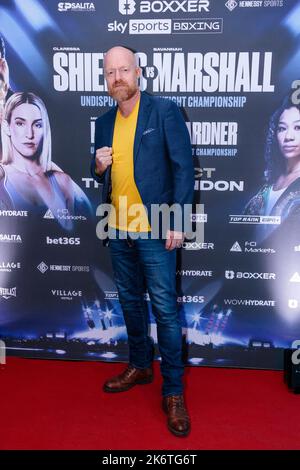 The O2, Londres, Royaume-Uni. 15th octobre 2022. Jake Wood arrive au O2 pour le tout premier événement de boxe entièrement féminin de l'histoire. Savannah Marshall et Claressa Shields seront les grands titres du spectacle héritage de Boxxer pour le titre incontesté de MiddlewEight World. Amanda Rose/Alamy Live News Banque D'Images
