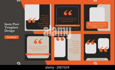 Collection de modèles de publication sur les réseaux sociaux. Modèle de publication et d'histoires Instagram modifiable et tendance. Cadre Instagram, design pour les médias sociaux, arrière-plans pour Illustration de Vecteur