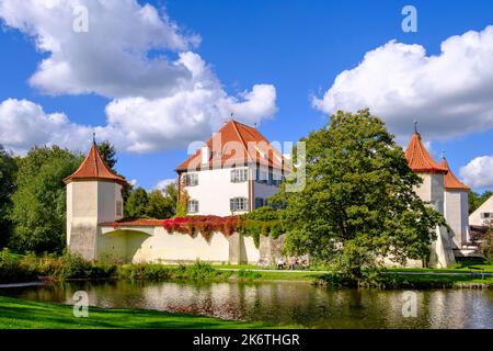 Palais de Blutenburg, Obermenzing près de Munich, haute-Bavière, Bavière, Allemagne Banque D'Images