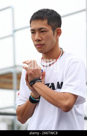 Tokyo, Japon. 14th octobre 2022. Tomoya Suzuki (JPN) Parkour : 1st FIG Parkour Championnat du monde entraînement libre masculin au Parc sportif urbain Ariake à Tokyo, Japon . Credit: YUTAKA/AFLO SPORT/Alay Live News Banque D'Images