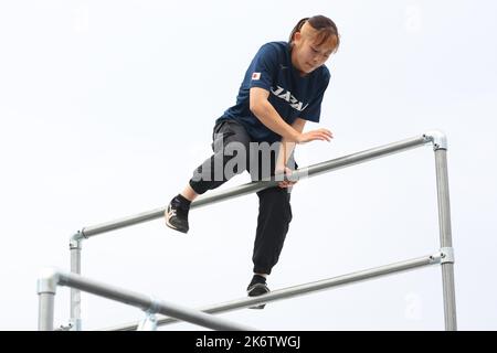 Tokyo, Japon. 14th octobre 2022. Nagisa Kondo (JPN) Parkour : 1st FIG Parkour Championnats du monde qualification de vitesse des femmes au Parc sportif urbain Ariake de Tokyo, Japon . Credit: YUTAKA/AFLO SPORT/Alay Live News Banque D'Images