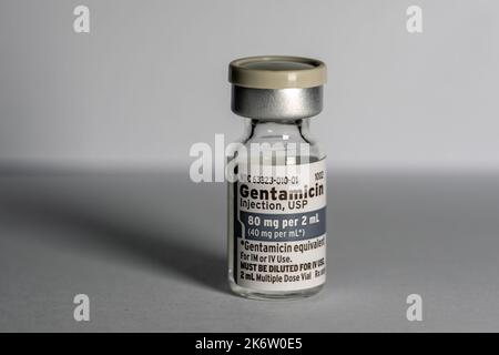 flacon d'injection de gentamicine Banque D'Images