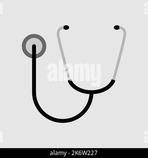 Icône stéthoscope. Dessin animé de la faucille. - Vecteur Illustration de Vecteur