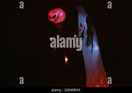 San Diego, Californie. 15th octobre 2022. Effrayant potiron et fantôme Halloween des installations d'art à San Diego, Californie samedi, 15 octobre 2022 (Credit image: © Rishi Deka/ZUMA Press Wire) Credit: ZUMA Press, Inc./Alamy Live News Banque D'Images