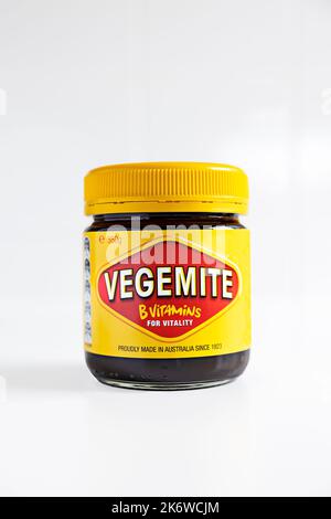 Nourriture / Un pot de Vegemite, la célèbre propagation australienne. Banque D'Images