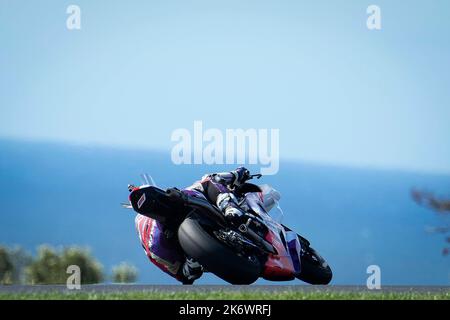 Phillip Island, Australie. 15th octobre 2022. Qualification Animoca Brands Grand Prix australien de MotoGP au circuit de Phillip Island. 15 octobre 2022 en photo: Espagne Jorge Martín Clasificacion del Gran Premio de MotoGP de Australia en el Circuito Internacional de Phillip Island. 15 de Octubre de 2022 POOL/ MotoGP.com/Cordon les images de presse seront à usage éditorial uniquement. Crédit obligatoire: © motogp.com crédit: CORMON PRESSE/Alay Live News Banque D'Images