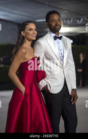 Los Angeles, États-Unis. 15th octobre 2022. Jay Ellis et son épouse Nina Senicar assistent au deuxième Gala annuel du musée de l'Académie à l'Académie du mouvement à Los Angeles samedi, 15 octobre 2022. Photo de Mike Goulding/UPI crédit: UPI/Alay Live News Banque D'Images