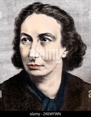 Portrait de Louise Michel (1830-1905) anarchiste et militaire socialiste francaise Banque D'Images