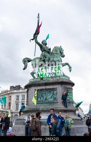 Manifestation de la rébellion de l'extinction, Bruxelles Banque D'Images