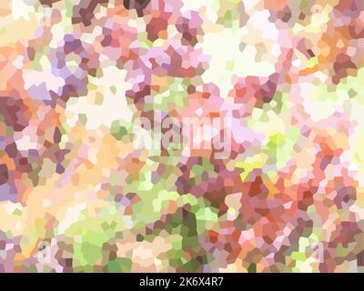 Arrière-plan multicolore avec effet cristal - motifs automnaux. Magnifique mosaïque touches rouge-vert-jaune-violet pour le tissu, les tendances de la mode, les cartes Banque D'Images