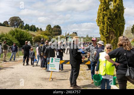 Les membres du club moto Orange NSW se rencontrent à Millthorpe pour un spectacle de moto, Nouvelle-Galles du Sud, Australie Banque D'Images