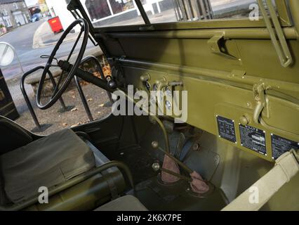 2nd véhicule miliaire américain de la guerre mondiale la jeep Willys 4WD. Banque D'Images