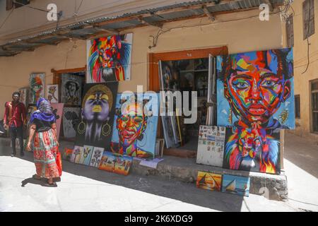 VILLE DE PIERRE ZANZIBAR TANZANIE Banque D'Images