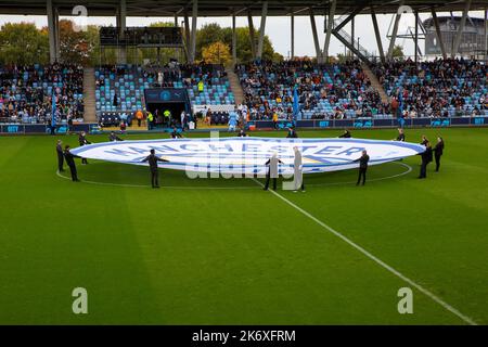 Manchester, Royaume-Uni. 15th octobre 2022. Manchester City banner lors du match Barclays FA Women's Super League entre Manchester City et Leicester City au Academy Stadium, Manchester, le samedi 15th octobre 2022. (Crédit : Mike Morese | MI News) crédit : MI News & Sport /Alay Live News Banque D'Images