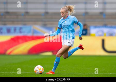 Manchester, Royaume-Uni. 15th octobre 2022. Esme Morgan de Manchester City pendant le match de la Barclays FA Women's Super League entre Manchester City et Leicester City au stade Academy, Manchester, le samedi 15th octobre 2022. (Crédit : Mike Morese | MI News) crédit : MI News & Sport /Alay Live News Banque D'Images