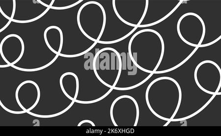 Pâtes dessinées à la main. Arrière-plan avec pâtes, esquisse simple. Noodle, spaghetti ligne abstraite vecteur arrière-plan Illustration de Vecteur