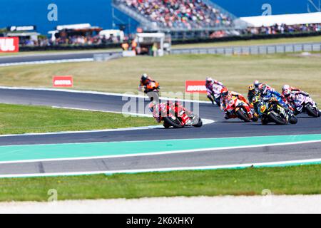 16th octobre 2022 ; circuit du Grand Prix de Phillip Island, Melbourne, Victoria, Australie: MotoGP d'Australie, jour de la course: Francesco Bagnaia, pilote de l'équipe Ducati Lenovo pendant la course crédit: Action plus Sports Images/Alamy Live News Banque D'Images