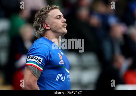 Newcastle, Royaume-Uni. 16th octobre 2022. Le Jake Maizen d'Italie lors du match de rugby à XV de la coupe du monde de la Ligue de rugby B 2021 entre l'Écosse et l'Italie à Kingston Park, Newcastle, le dimanche 16th octobre 2022. (Credit: Mark Fletcher | MI News) Credit: MI News & Sport /Alay Live News Banque D'Images