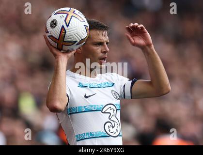 Birmingham, Royaume-Uni. 16th octobre 2022. Cesar Azpilicueta de Chelsea pendant le match de la Premier League à Villa Park, Birmingham. Crédit photo à lire : Darren Staples/Sportimage crédit : Sportimage/Alay Live News Banque D'Images