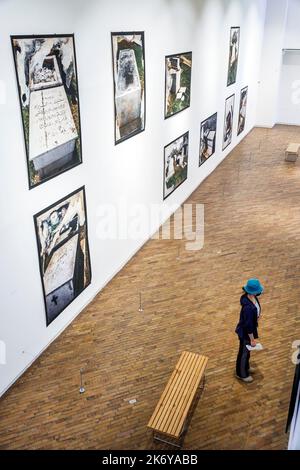 Bogota Colombie,Santa Fe Museo de Arte Moderno de Bogota MAMBO photographie CATASTROFE par Dor guez vue aérienne Musée d'Art moderne de Bogota intérieur i Banque D'Images