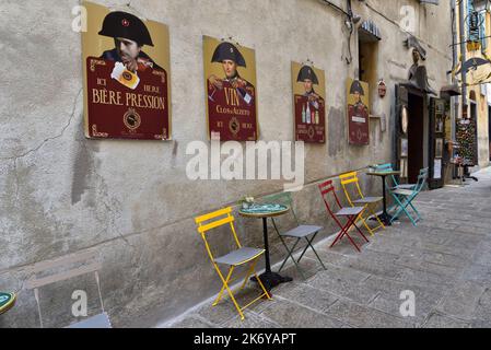 AJACCIO, CORSE, FRANCE; 14 août 2020: L'extérieur de la Maison Bonaparte, lieu de naissance de Napoléon, sa famille vit depuis la fin de la Maison Banque D'Images