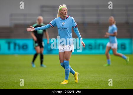 Manchester, Royaume-Uni. 15th octobre 2022. Lors du match de la Barclays FA Women's Super League entre Manchester City et Leicester City au Academy Stadium, Manchester, le samedi 15th octobre 2022. (Crédit : Mike Morese | MI News) crédit : MI News & Sport /Alay Live News Banque D'Images