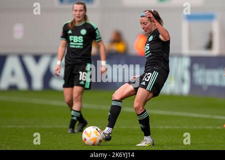 Manchester, Royaume-Uni. 15th octobre 2022. Erin Simon de Leicester City pendant le match de la Barclays FA Women's Super League entre Manchester City et Leicester City au stade Academy, Manchester, le samedi 15th octobre 2022. (Crédit : Mike Morese | MI News) crédit : MI News & Sport /Alay Live News Banque D'Images