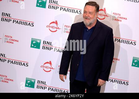 Russell Crowe participe à la photocall 'Poker face' lors du Festival du film de Rome 17th à l'Auditorium Parco Della Musica à Rome. Banque D'Images