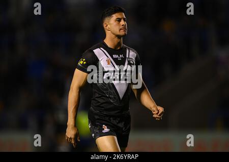 Warrington, Royaume-Uni. 16th octobre 2022. Dylan Brown de Nouvelle-Zélande pendant la coupe du monde de rugby 2021 Match Nouvelle-Zélande contre Liban au stade Halliwell Jones, Warrington, Royaume-Uni, 16th octobre 2022 (photo de Craig Thomas/News Images) Credit: News Images LTD/Alay Live News Banque D'Images