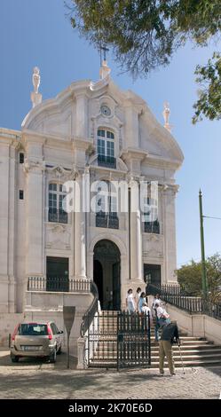 Eglise sur le site de naissance de San Antonio de Padoue, Lisbonne, Portugal Banque D'Images